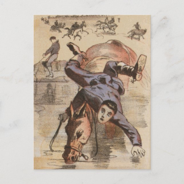 Carte Postale La vie d'appel d'eau dans le camp (Devant)