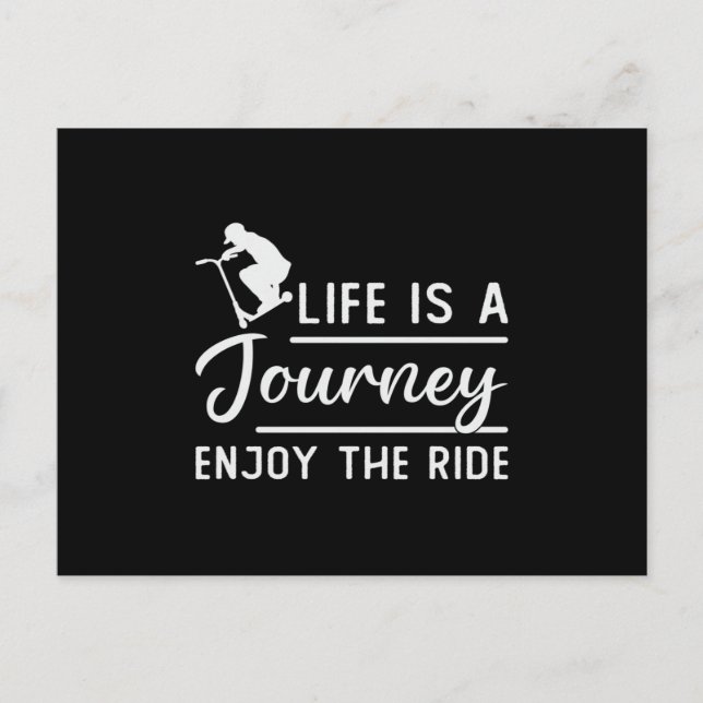 Carte Postale La vie de conducteur de scooter est un voyage, pro (Devant)
