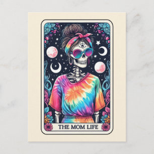 Carte Postale La Vie de Maman Tarot Art Tie Dye Squelette
