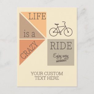 Carte Postale La vie de texte personnalisé est un tour fou