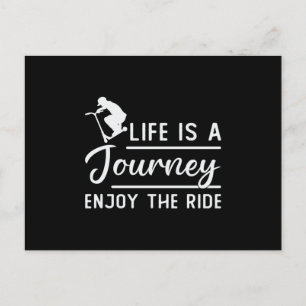 Carte Postale La Vie Du Pilote De Scooter Est Un Voyage Profitez