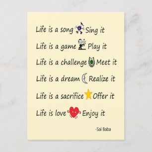 Carte Postale La vie est