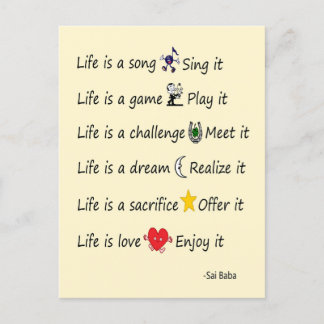 Carte Postale La vie est