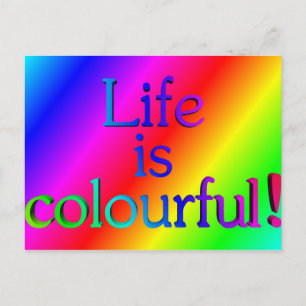 Carte Postale La vie est colorée