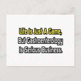 Carte Postale La vie est juste un jeu .. La Gastroentérologie Es