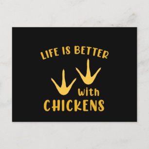 Carte Postale La Vie Est Meilleure Avec Le Cadeau Du Rooster De 