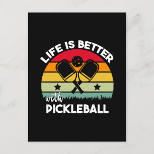 Carte Postale La vie est meilleure avec Pickleball