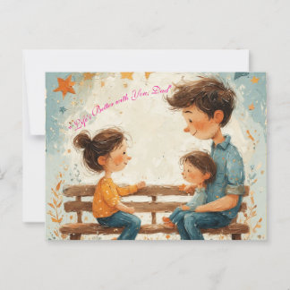 Carte Postale "La vie est meilleure avec toi, papa"