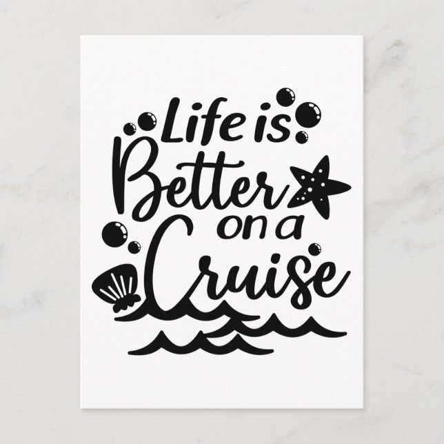 Carte Postale La Vie Est Meilleure En Croisière En Famille Vacan (Devant)