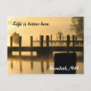 Carte Postale La vie est meilleure ici. Meredith, NH