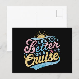 Carte Postale La Vie Est Meilleure Sur Une Croisière Famille Vac