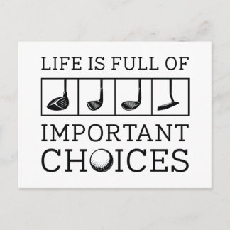 Carte Postale La Vie Est Pleine De Choix Importants