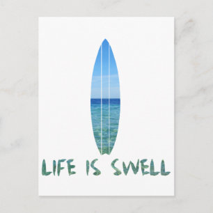Carte Postale La vie est Surf de houle conception
