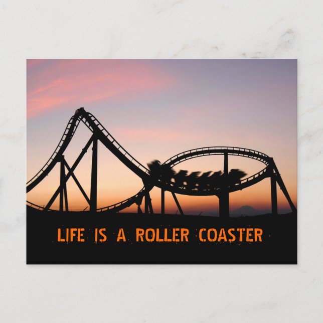 Carte Postale La Vie Est Un Dessous de verre À Roulettes (Devant)