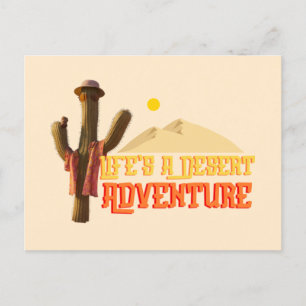 Carte Postale La vie est une aventure désertique