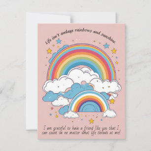 Carte Postale La vie n'est pas toujours Rainbows et Sunshine Car