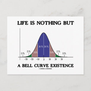 Carte Postale La Vie N'Est Rien D'Autre Qu'Une Courbe De Bell Ex