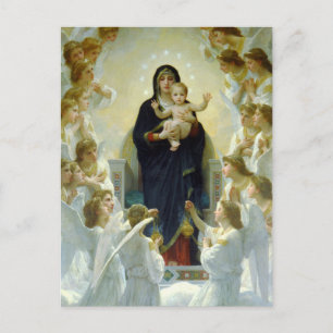Carte Postale La Vierge aux anges par William Bouguereau Postc