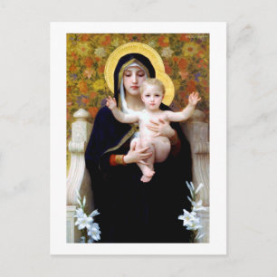 Carte Postale La Vierge de la Lily, Bouguereau