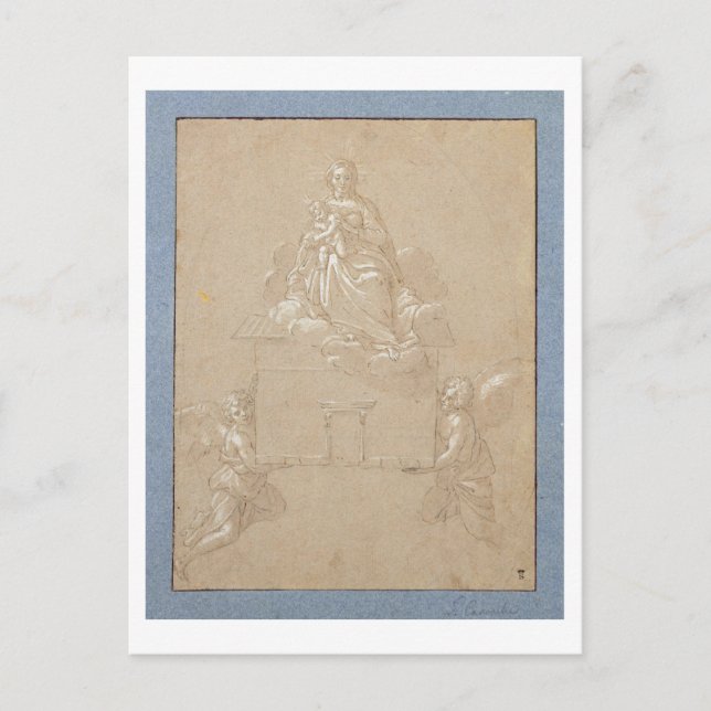 Carte Postale La Vierge de Loreto (stylo et encre) (Devant)