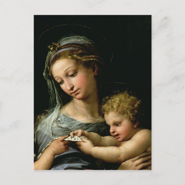 Carte Postale La Vierge du Rose, c.1518 (Devant)