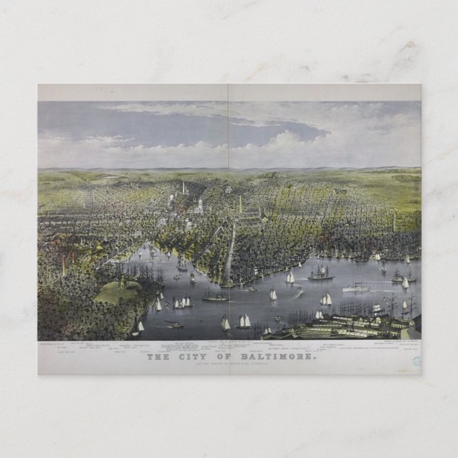 Carte Postale La ville de Baltimore (Devant)