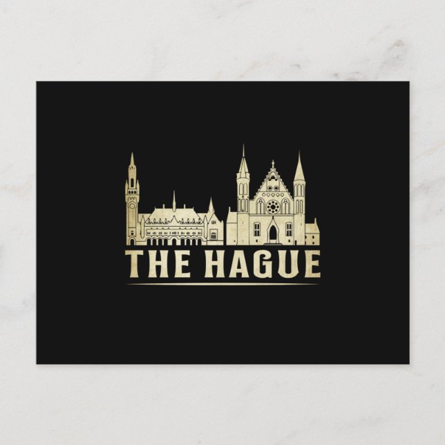 Carte Postale La Ville de La Haye Skyline Voyage Drôle cadeau (Devant)
