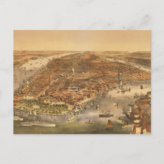 Carte Postale La ville de New York, 18 ans (Devant)