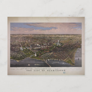 Carte Postale La ville de Washington DC à partir de 1880