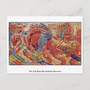 Carte Postale La Ville S'Élève Par Umberto Boccioni