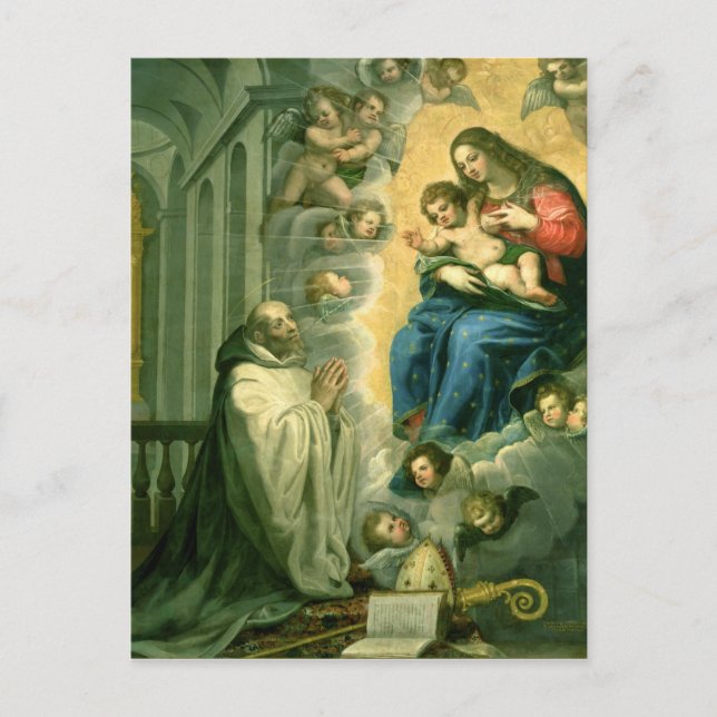 Carte Postale La vision de Saint Bernard, 1634 (Devant)