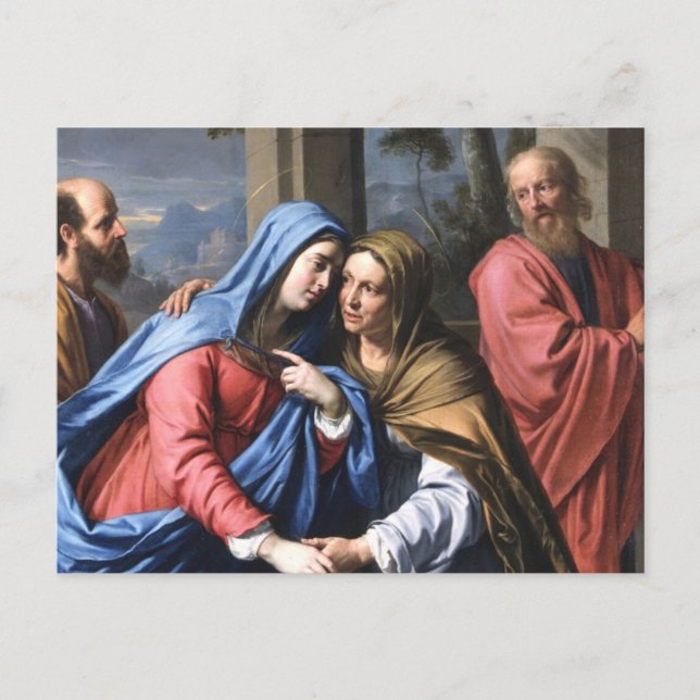 Carte Postale La Visite De Sainte Elizabeth À La Vierge Marie (Devant)