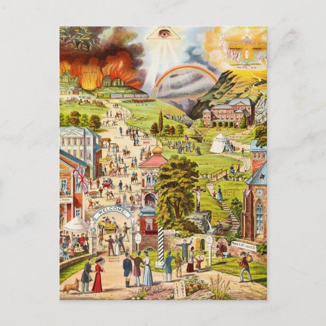 Carte Postale La voie large et étroite par British SChool (Devant)