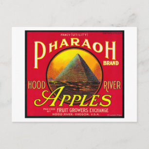 Carte Postale Label Pharaon Apple Crate River, OU