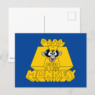 Carte Postale Laboratoire de Dexter - Composez M pour singe