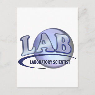 Carte Postale LABORATOIRE - LABORATOIRE SCIENTIFIQUE ! LOGO Bleu
