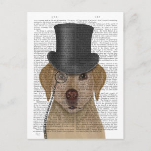 Carte Postale Labrador jaune, Hound officiel et Casquette