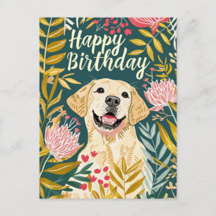 Carte Postale Labrador Joyeux anniversaire
