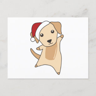 Carte Postale Labrador Noël Neige Animaux d'hiver Chiens