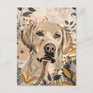 Carte Postale Labrador Portrait Art