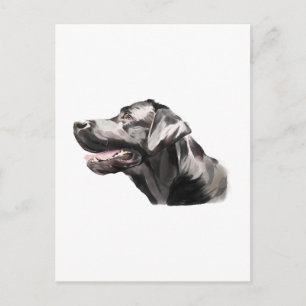 Carte postale Labrador Retriever, Aquarelle Faite