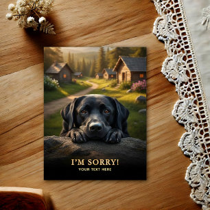 Carte postale Labrador Retriever Je suis désolé
