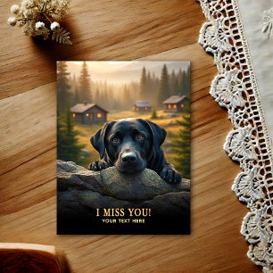 Carte postale Labrador Retriever Je vous manque