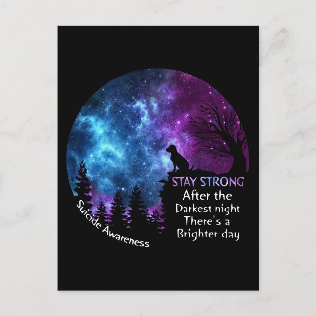 Carte Postale Labrador Retriever Sensibilisation au suicide Amat (Devant)