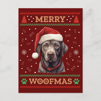 Carte Postale Labrador Retriever Ugly Christmas