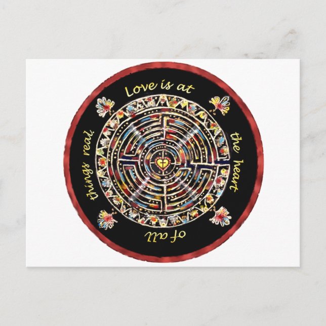 Carte Postale Labrynth-"L'amour est au coeur de toutes choses vr (Devant)