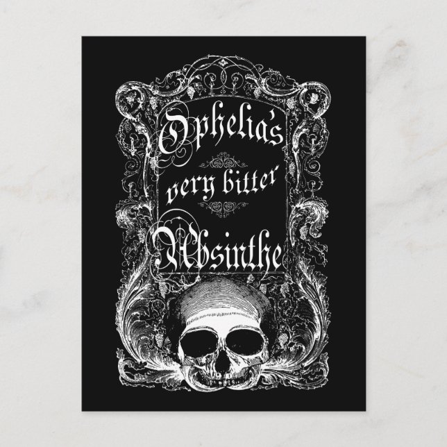 Carte Postale L'absinthe très amère d'Ophélie (Devant)