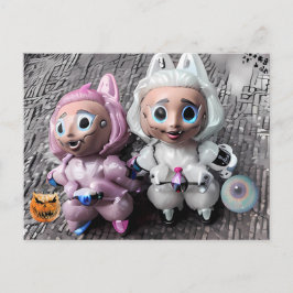 Carte Postale Labubu Tricks et Traitements