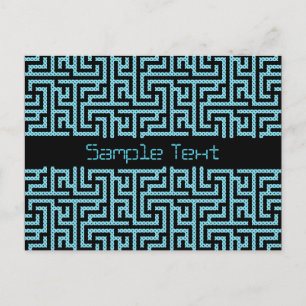Carte Postale Labyrinthe bleu et noir