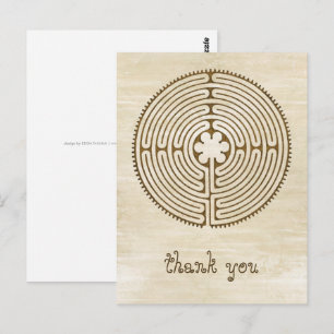 Carte Postale Labyrinthe de Chartres - Symbole Spirituel Antique